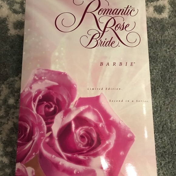 Romantic Rose Bride Barbie Doll Porcelain Brand New In Box - Picture 2 of 3
